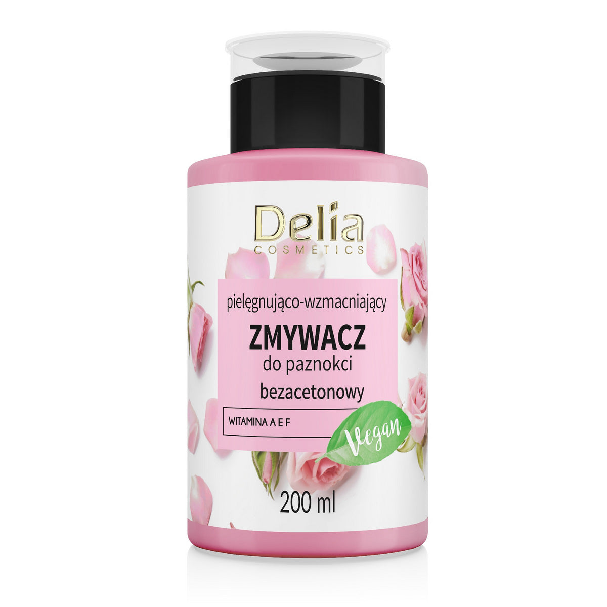 DELIA COSMETICS Vege Nagų valiklis stiprinantis ir puoselėjantis be acetono 200ml