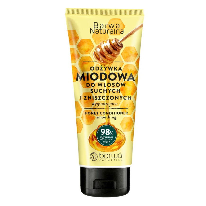 BARWA Natūralus Medaus Plaukų Kondicionierius, glotninantis sausiems ir pažeistiems plaukams 200 ml