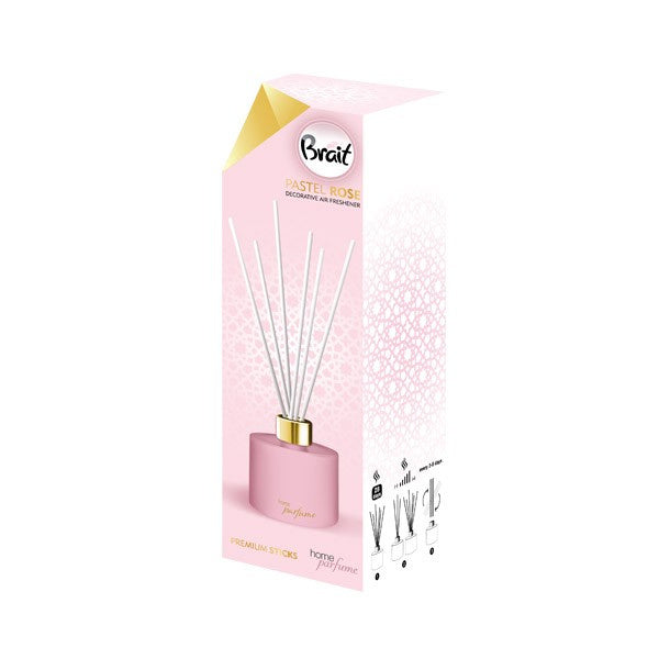 Brait Home Parfume Dekoratyvinis kvapnus aliejus + lazdelės Pastel Rose 100ml