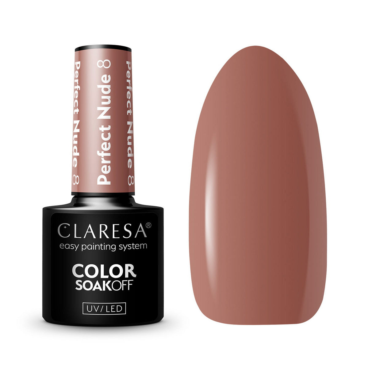 CLARESA Hibridinis lakas Perfect Nude nr 8 5g
