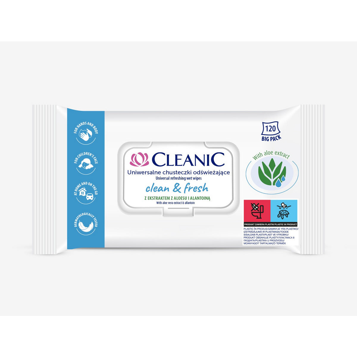 Cleanic Universalūs gaivinamieji servetėlės Clean&Fresh 1op.-120vnt