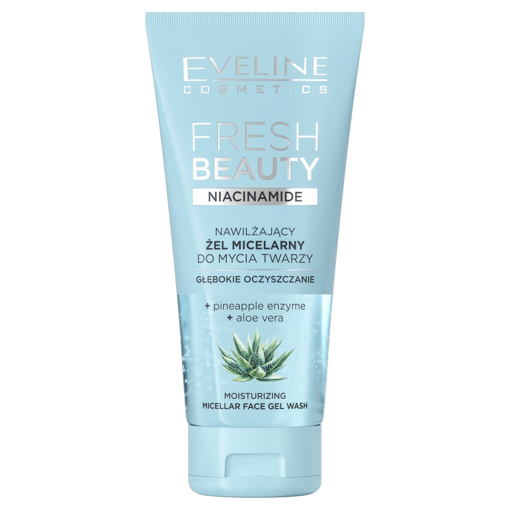 EVELINE Fresh Beauty Drėkinamasis micelinis gelis veidui su niacinamidu 150 ml