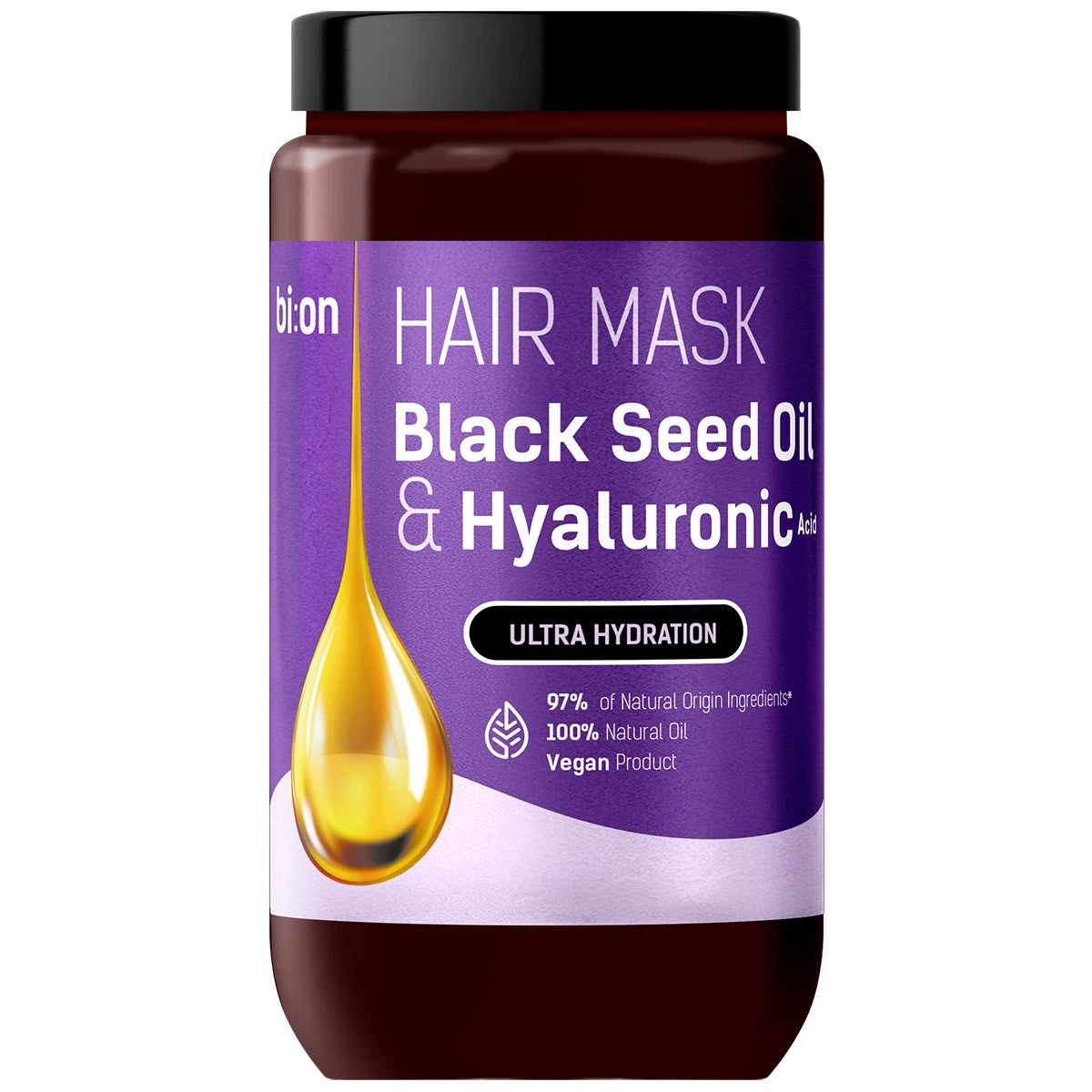 BIO NATURELL Plaukų kaukė su juodųjų kmynų aliejumi ir hialurono rūgštimi 946 ml