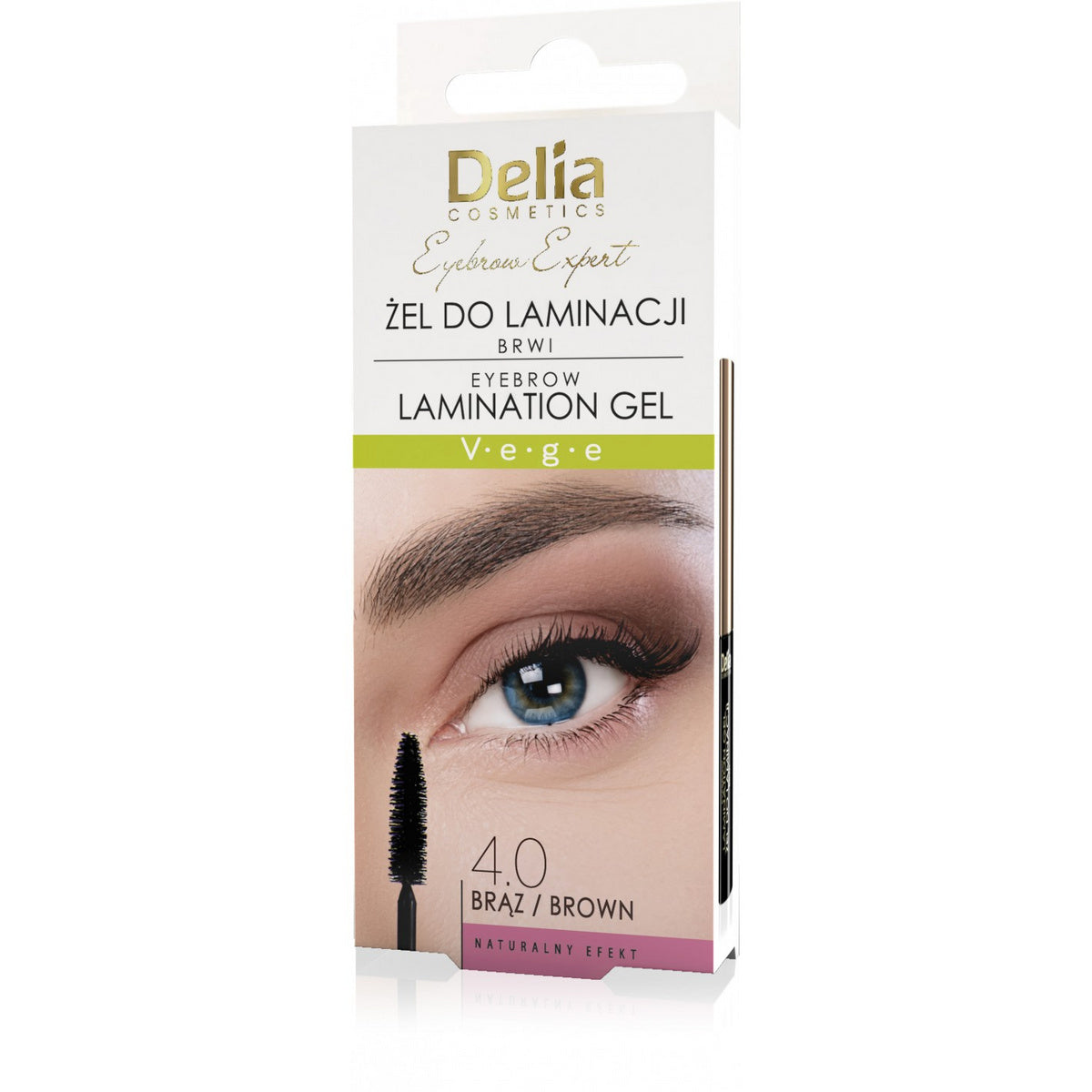 DELIA Eyebrow Expert Laminavimo gelis antakiams 4.0 Rudas 4 ml