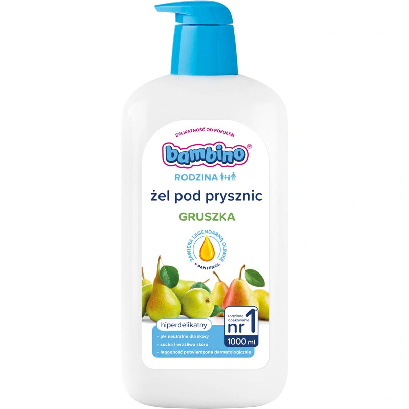 BAMBINO Šeima Hiperdelikatūs dušo gelis su kriaušių kvapu 1000 ml