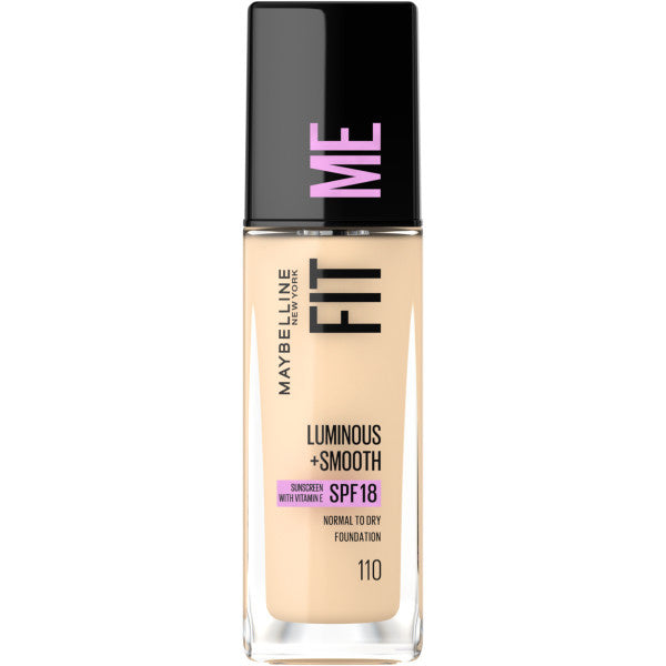 MAYBELLINE Fit Me! Švytintis makiažo pagrindas Luminous+Smooth nr. 110 Porcelianas 30ml