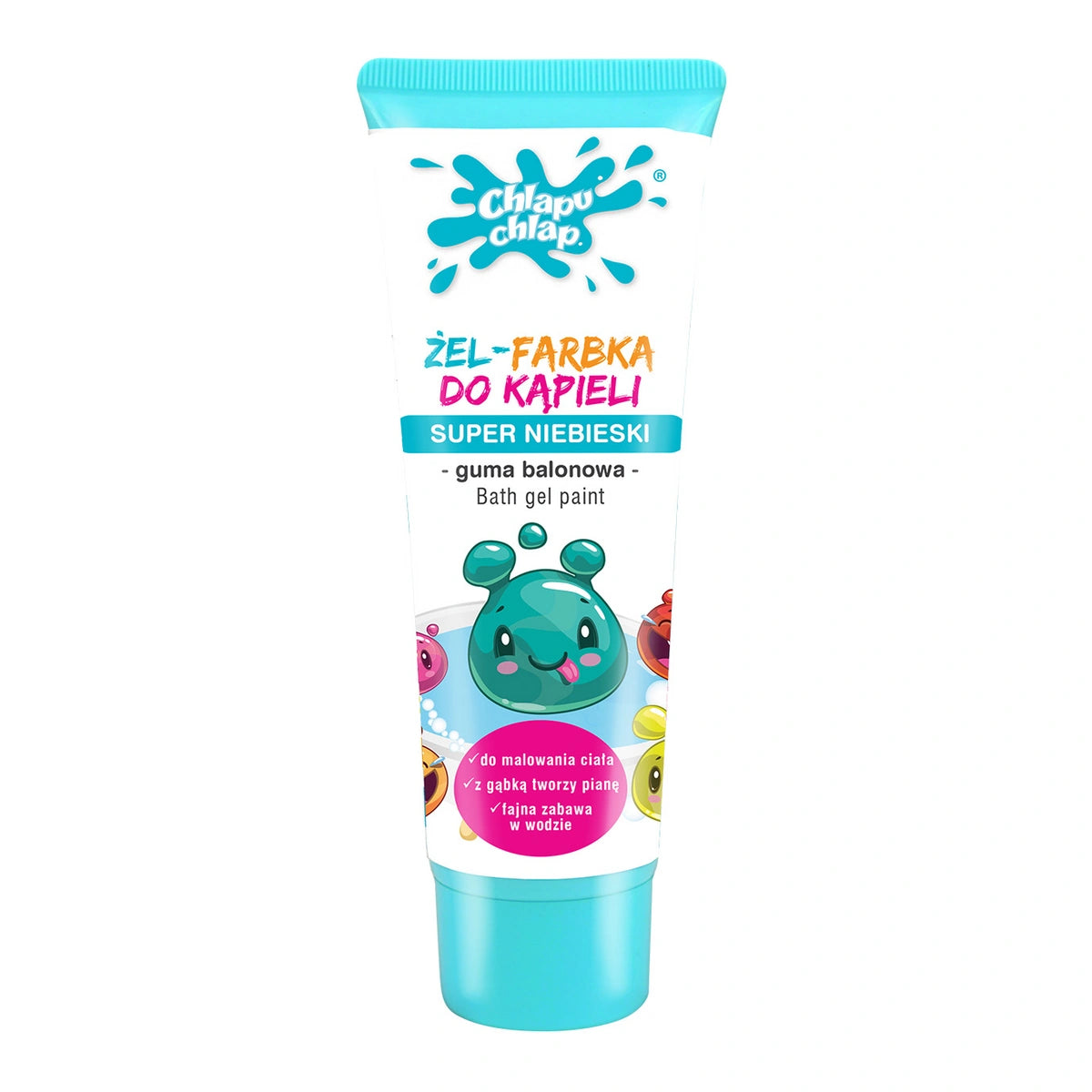 CHLAPU CHLAP Gelis-dažai voniai super mėlynas - gumos kvapas 88 ml