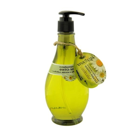 VIVA OLIVA Antibakterinis muilas su alyvuogių aliejumi ir ramunėlių žiedais 400 ml