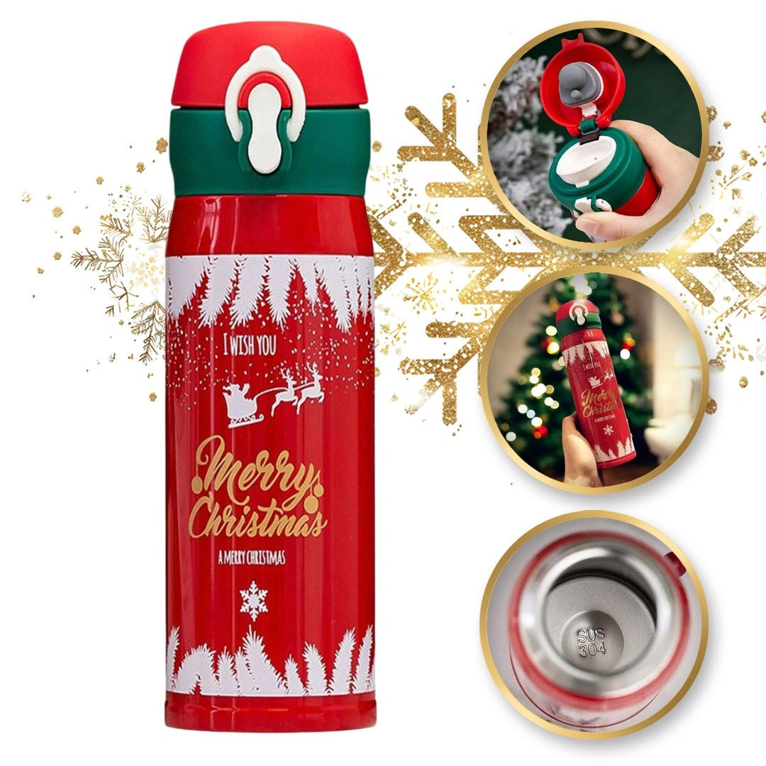 ECARLA Terminis puodelis - Kalėdinis termosas raudonas 500 ml