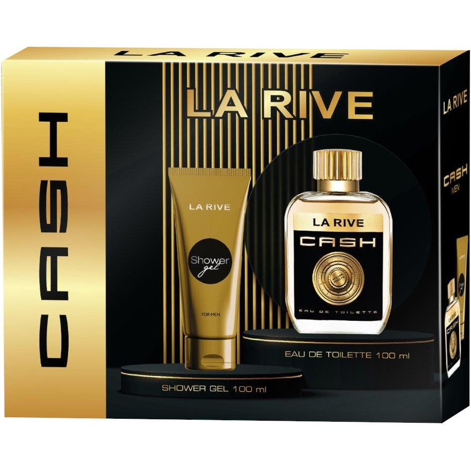 LA RIVE Dovanų rinkinys Cash For Man (Tualetinis vanduo 100 ml + Dušo gelis 100 ml)