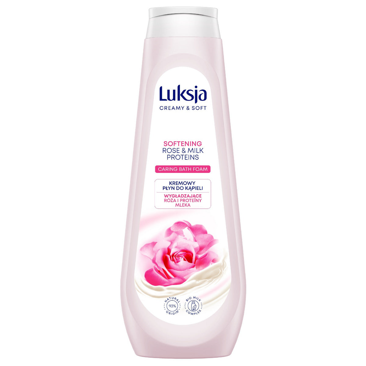 Luksja Creamy & Soft Kreminis vonios skystis - Glotninanti Rožė ir Pieno Baltymai 900ml