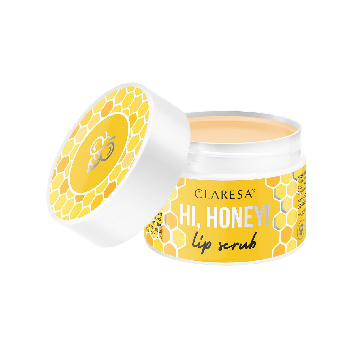 CLARESA Maitinamasis medaus šveitiklis lūpoms HI,HONEY! 15g