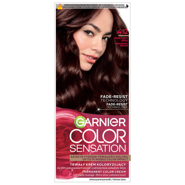 GARNIER Color Sensation Kremas koloryzujący nr 4.12 - Švytintis Rudas 1op.