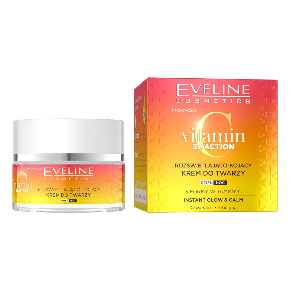EVELINE Vitamin C 3x Action Šviesinantis ir drėkinantis kremas veidui 50 ml