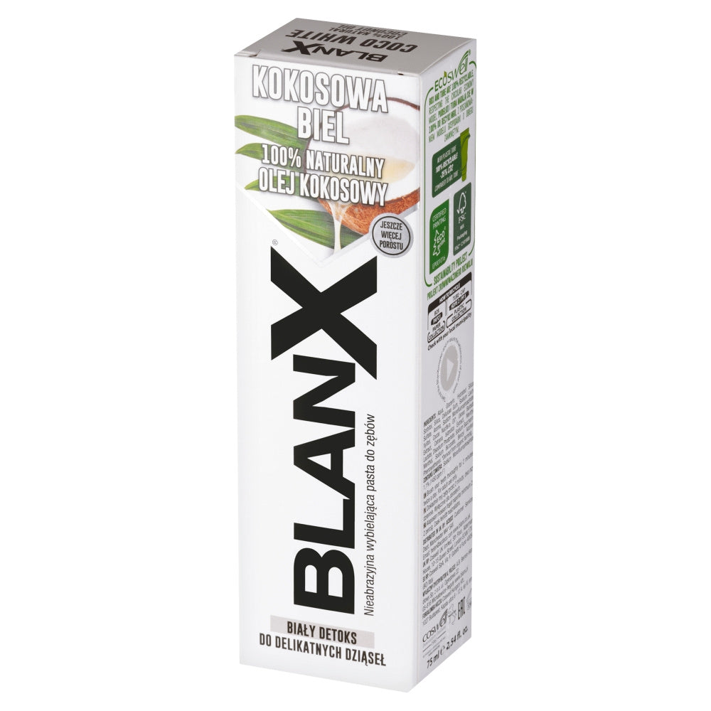 Blanx Dantų pasta balinanti Kokosų balta 75ml