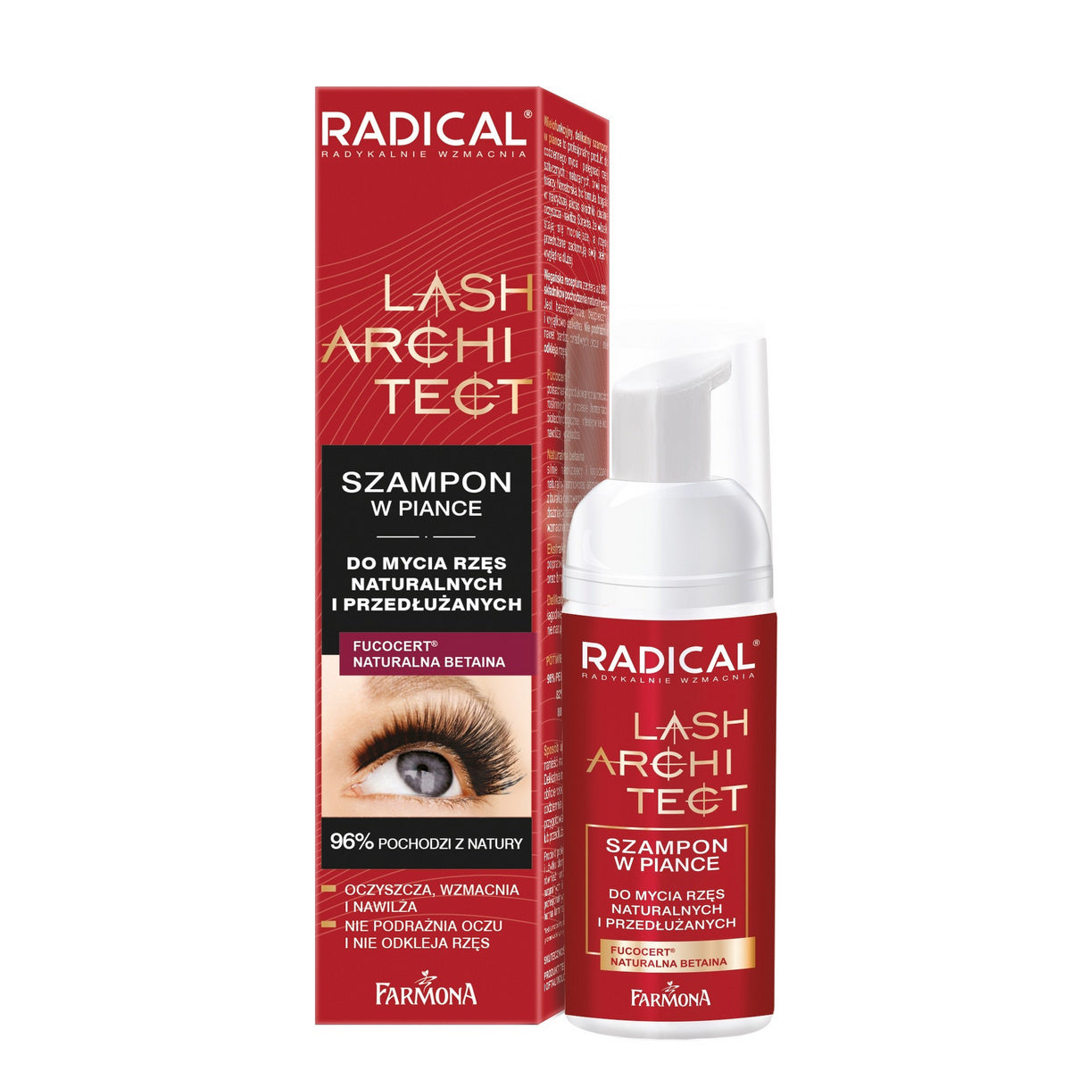 RADICAL Lash Architect Putų šampūnas - natūralių ir priaugintų blakstienų plovimui 50 ml