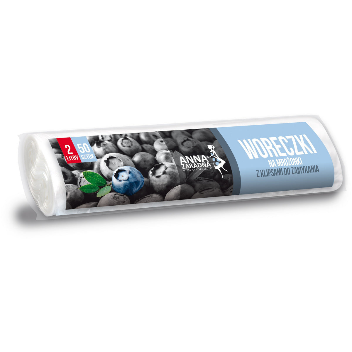 ANNA ZARADNA Maišai šaldymui 2L 1op.-50vnt. pakuotė su spaustukais