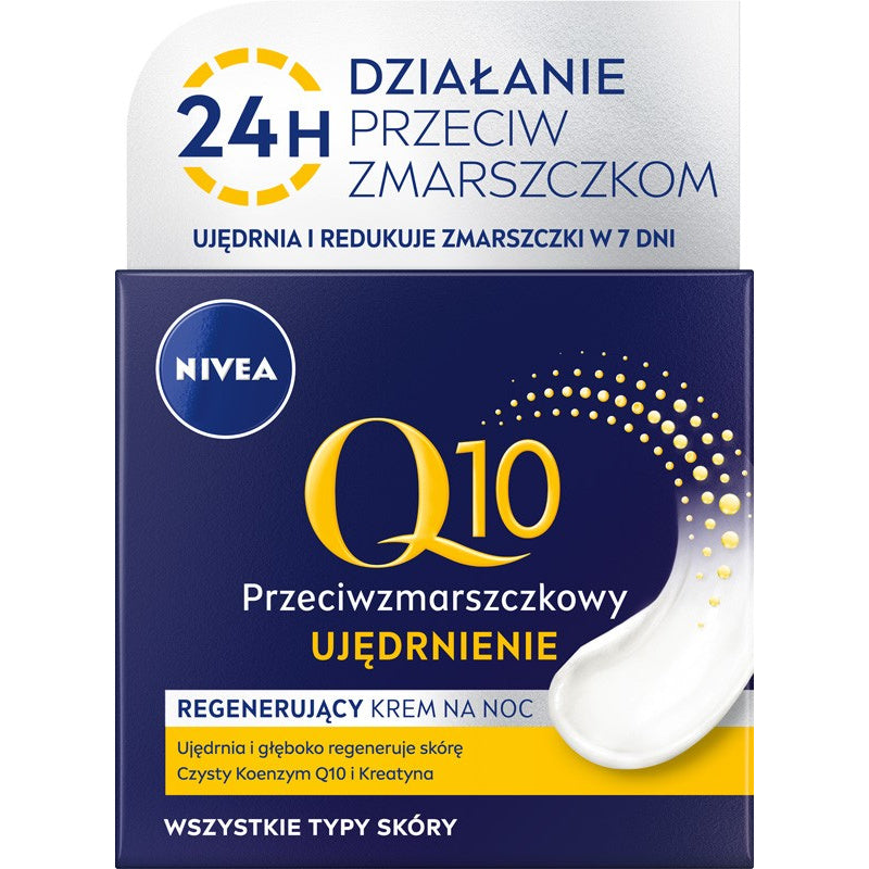 NIVEA Q10 Power Regeneruojantis kremas nuo raukšlių naktį - Stangrinantis 50 ml
