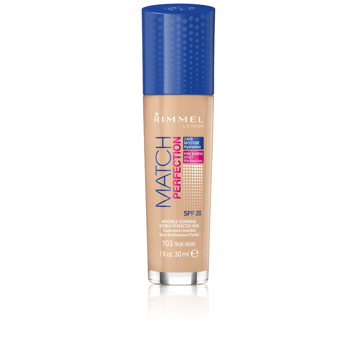 Rimmel Pagrindas Match Perfection nr 103 true ivory 30ml