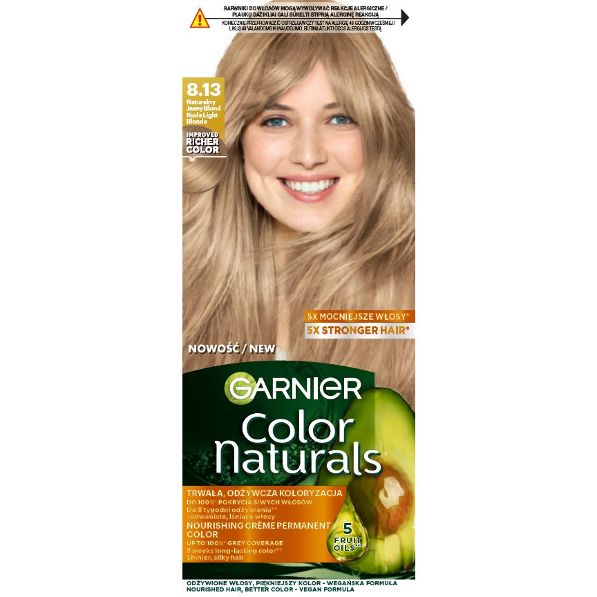 GARNIER Color Naturals Plaukų dažai nr 8.13 - Natūralus Šviesus Blondinas 1op.