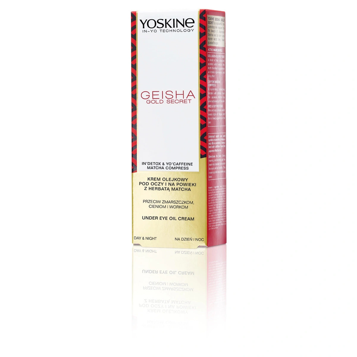 YOSKINE Geisha Gold Secret Glotninantis aliejinis kremas aplink akis ir vokams su kofeinu 15 ml