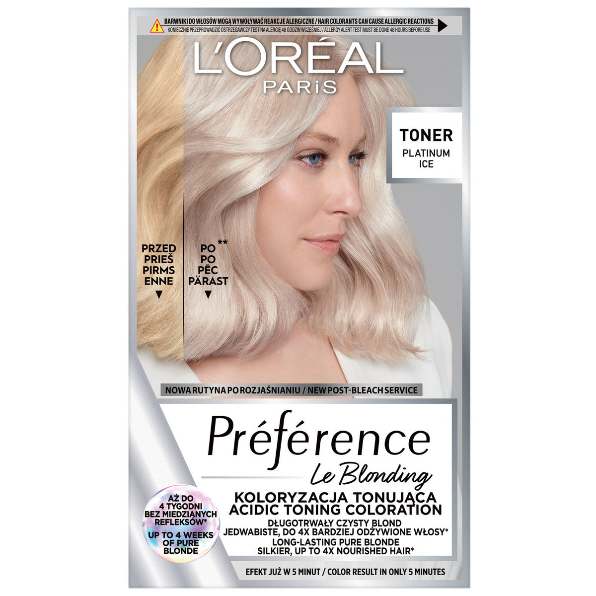 LOREAL Preference Le Blonding toneris plaukams blond - Platinum Ice
