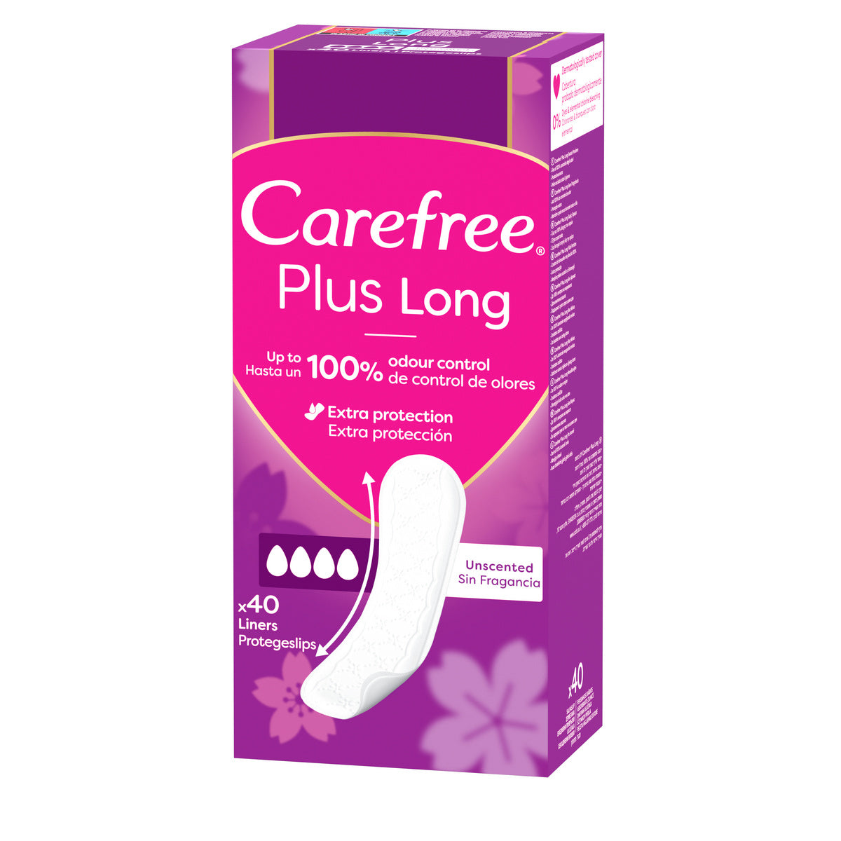 CAREFREE Higieninės įklotai PLUS LONG 40 vnt.
