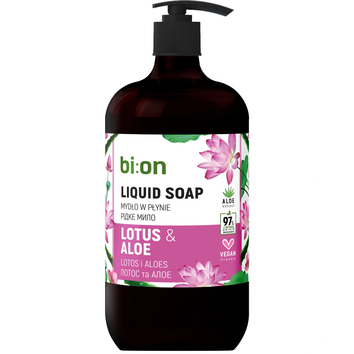 BIO NATURELL Kreminė skystoji muilas su pompa Lotos ir Alojas 946 ml