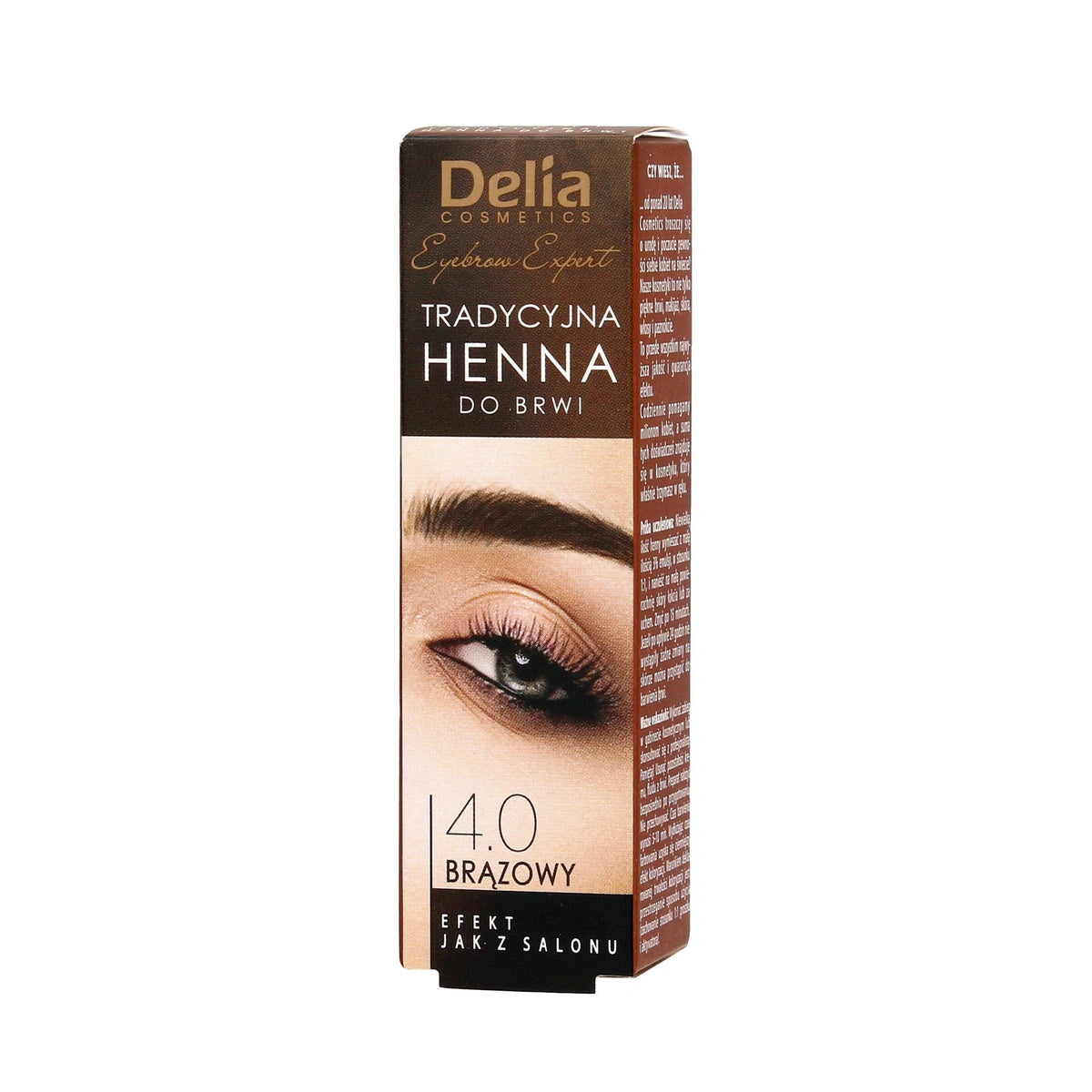 DELIA COSMETICS Tradicinė antakių henna 4.0 Ruda 2g