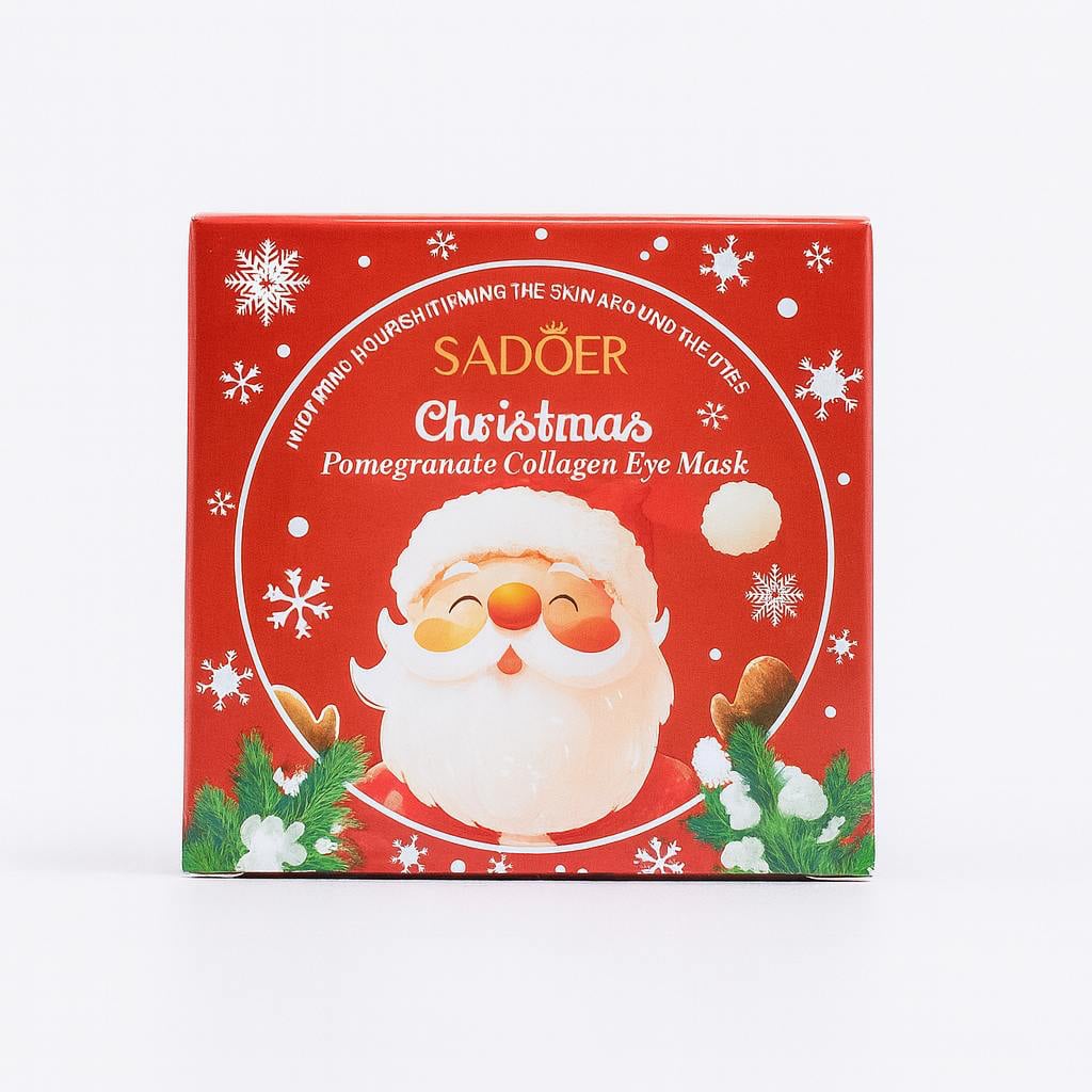 SADOER „Christmas“ Pomegranate Collagen Eye Mask – paakių geliniai padeliai