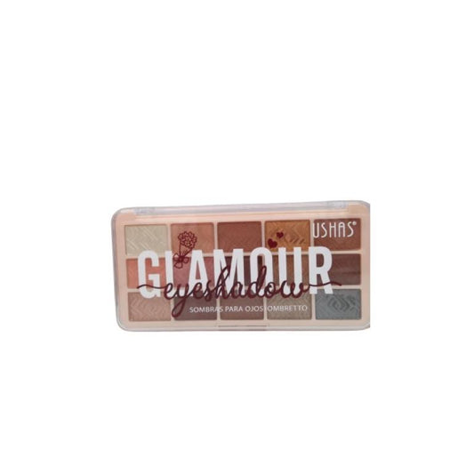 USHAS Glamour akių šešėlių paletė 15 spalvų