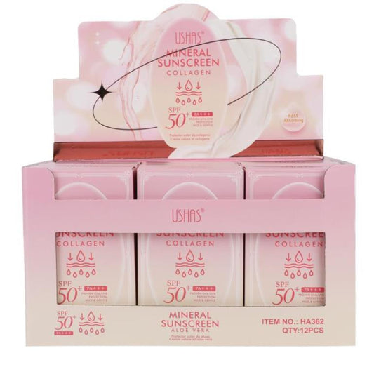 USHAS apsauga nuo saulės SPF50 su kolagenu