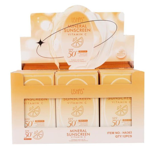 USHAS apsauga nuo saulės SPF50 su Vitaminu C