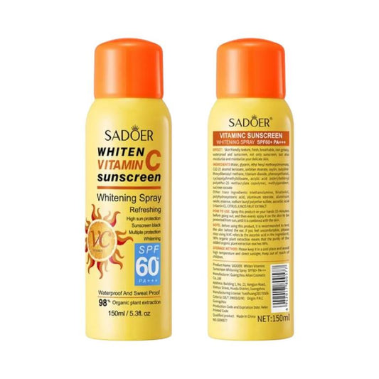SADOER apsauginis purškiamas kremas nuo saulės SPF60 su Vitaminu C