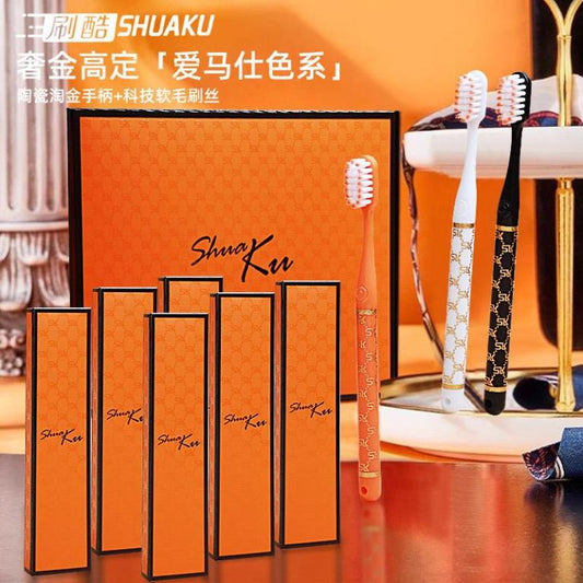 SHUAKUO dantų šepetėlių rinkinys Extra soft 6 vnt.