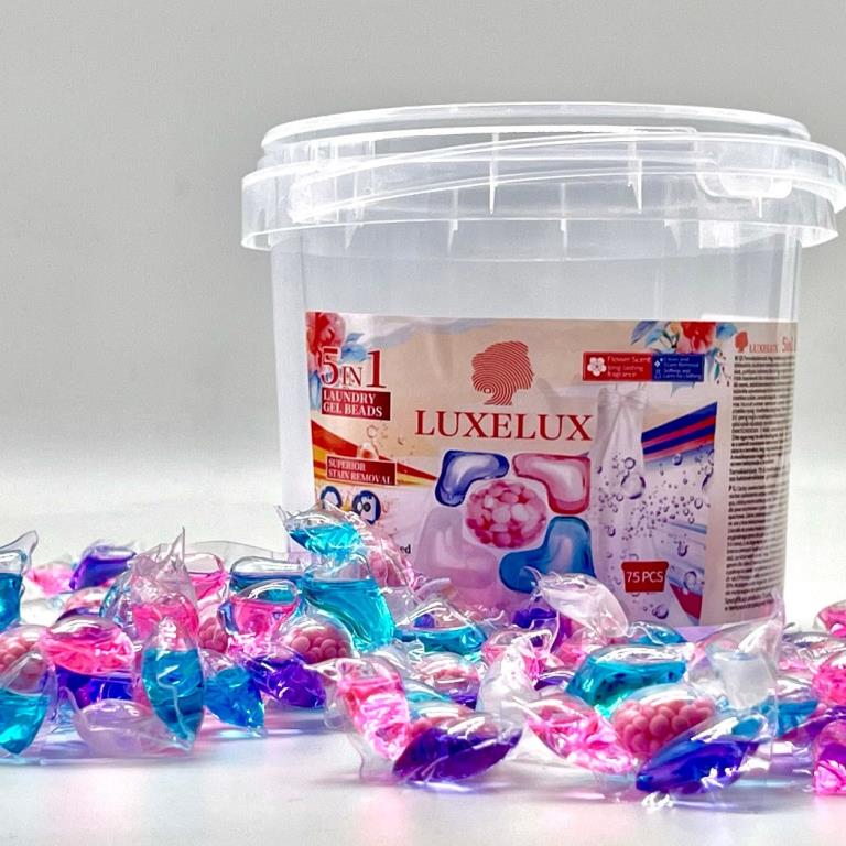 LUXELUX skalbimo kapsulės 5 in 1 75 vnt.