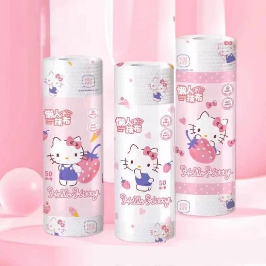 Hello Kitty virtuviniai rankšluosčiai 50 vnt.
