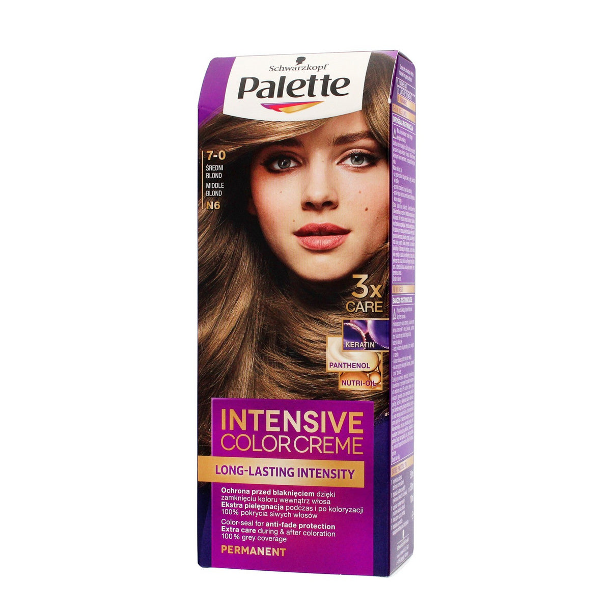 Palette Intensive Color Creme Multi Care Kremas koloryzujący nr 7-0 (N6) - vidutinis blondinas 1op.