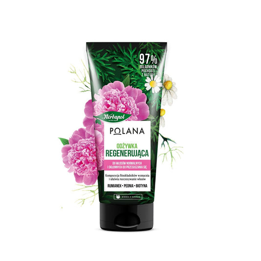 HERBAPOL Polana Atstatanti plaukų kaukė - Ramunėlė & Pionas & Biotinas 200ml