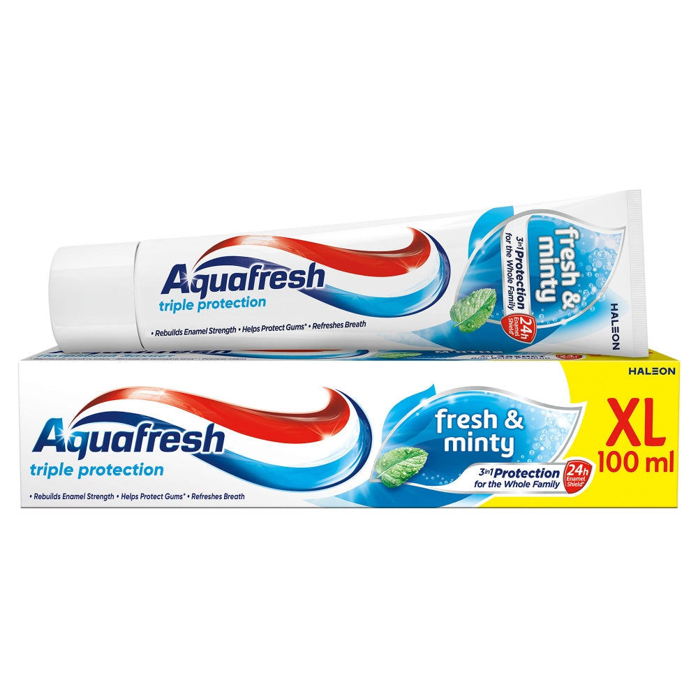 AQUAFRESH Triple Protection Dantų pasta Fresh & Minty 100 ml (XL)