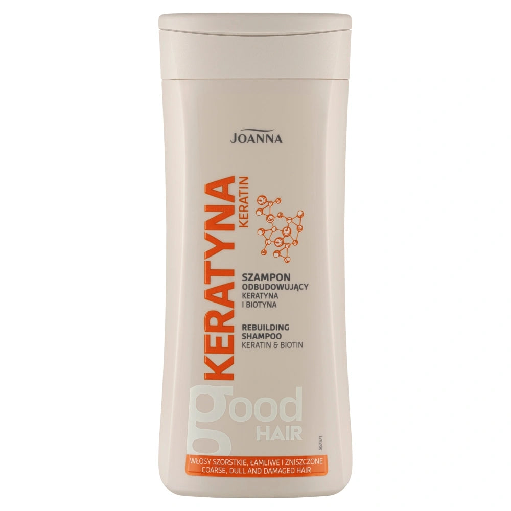 JOANNA Keratino atstatantis šampūnas pažeistiems plaukams su keratinu 200 ml