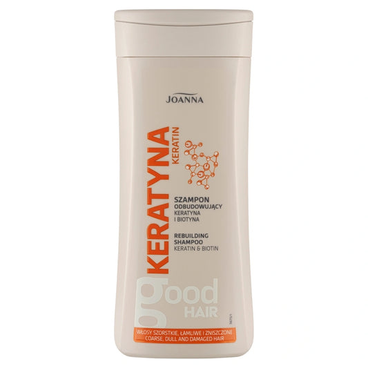 JOANNA Keratino atstatantis šampūnas pažeistiems plaukams su keratinu 200 ml