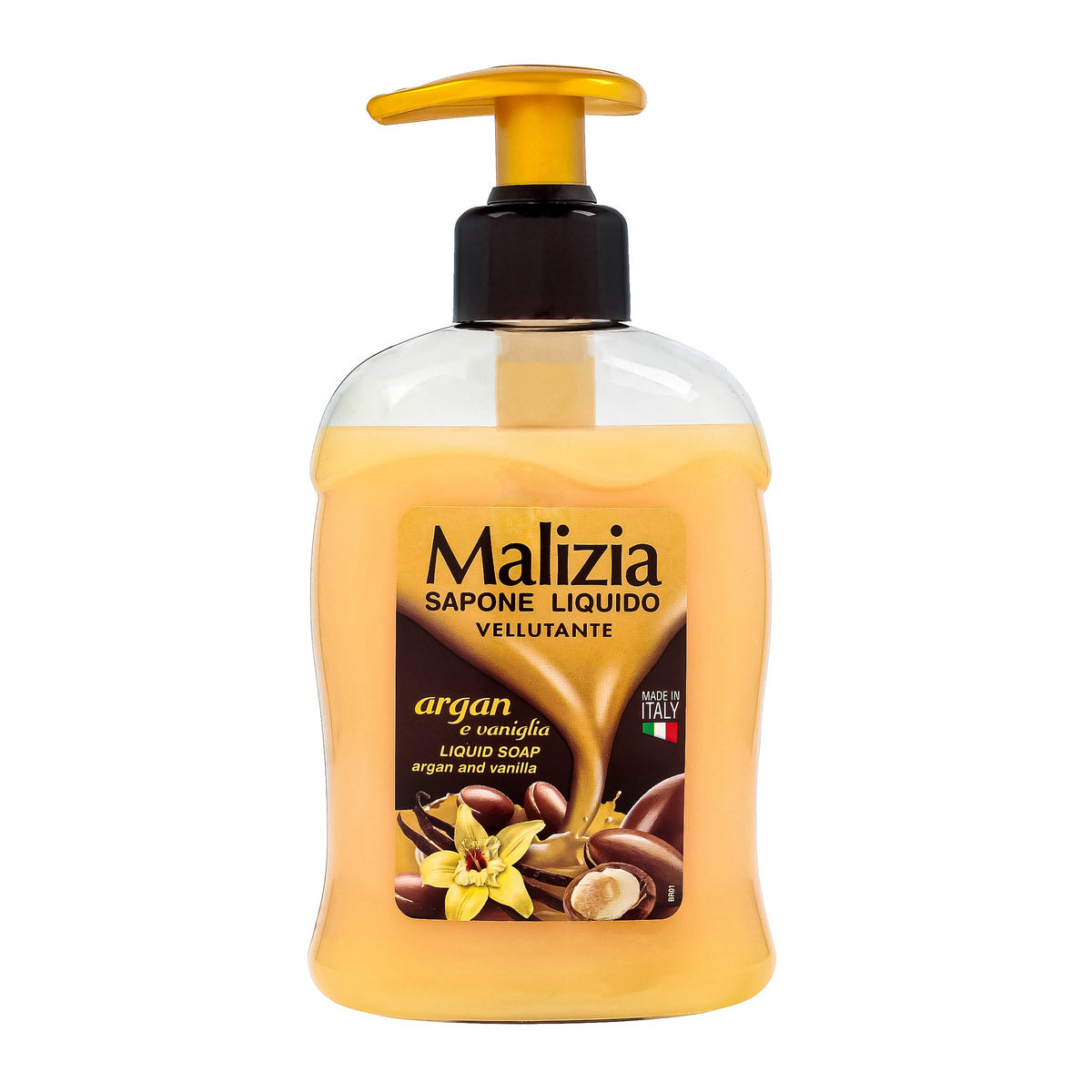 MALIZIA Skystas muilas pompoje Argan & Vanilė 300 ml