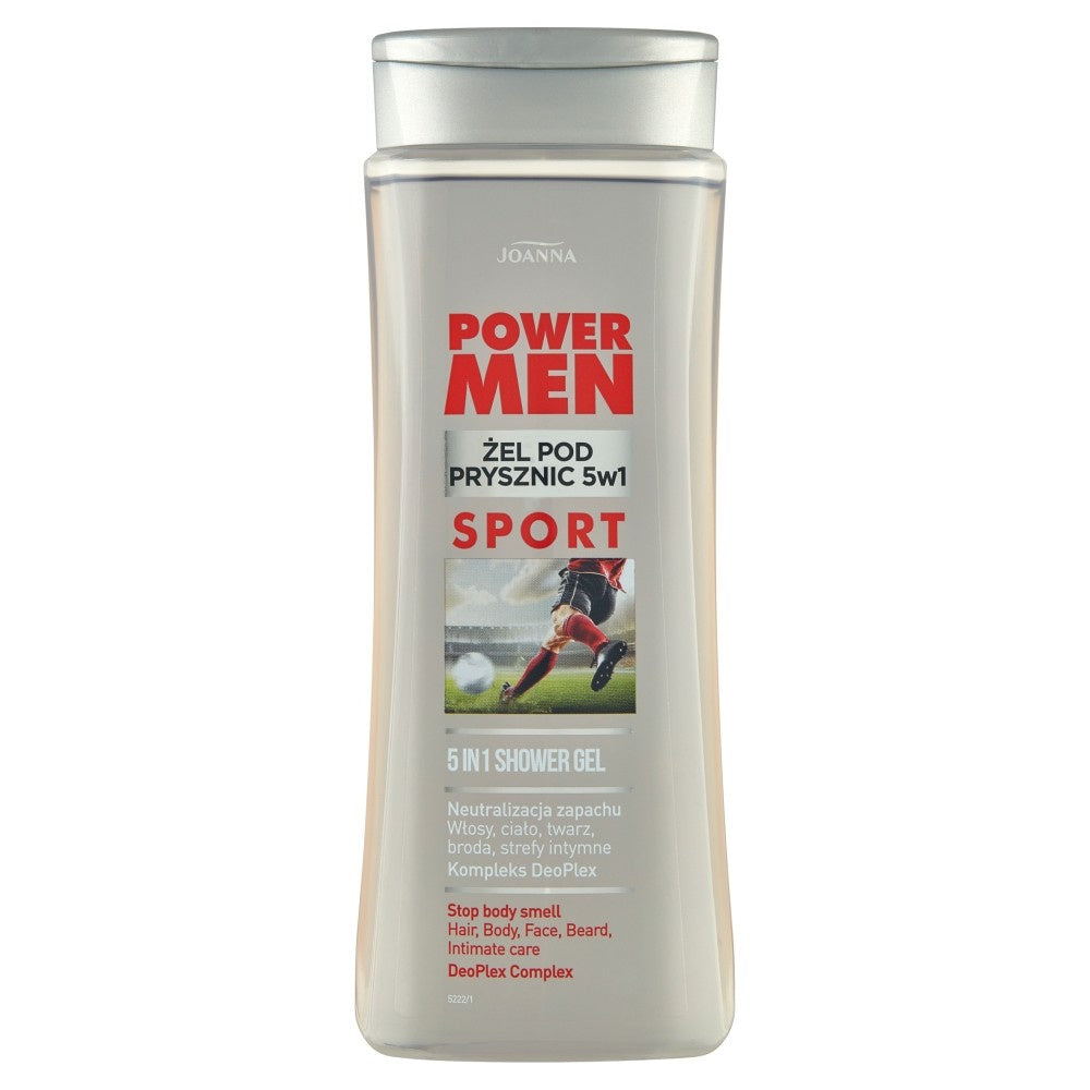 JOANNA Power Men 5w1 Sport dušo gelis - DeoPlex 300 ml