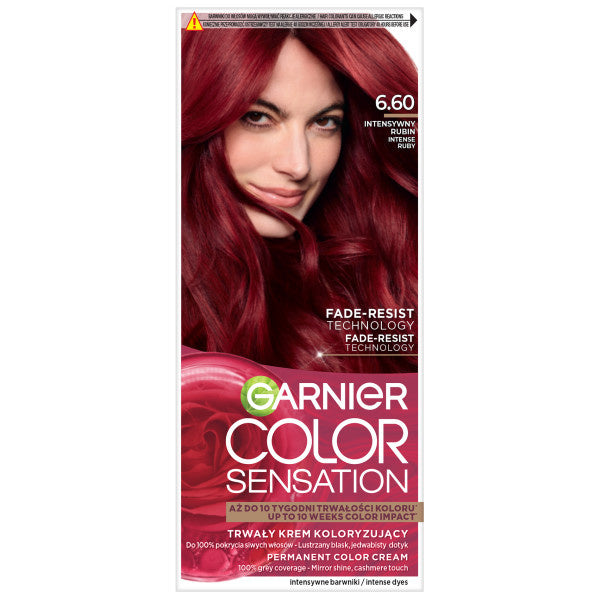 GARNIER Color Sensation Kremas koloryzuojantis nr 6.60 - Intensyvus Rubin