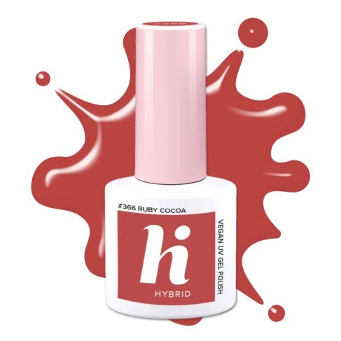 HI HYBRID HEMA Free Lakier hibridinis Coffehouse #366 Ruby Cocoa 5 ml