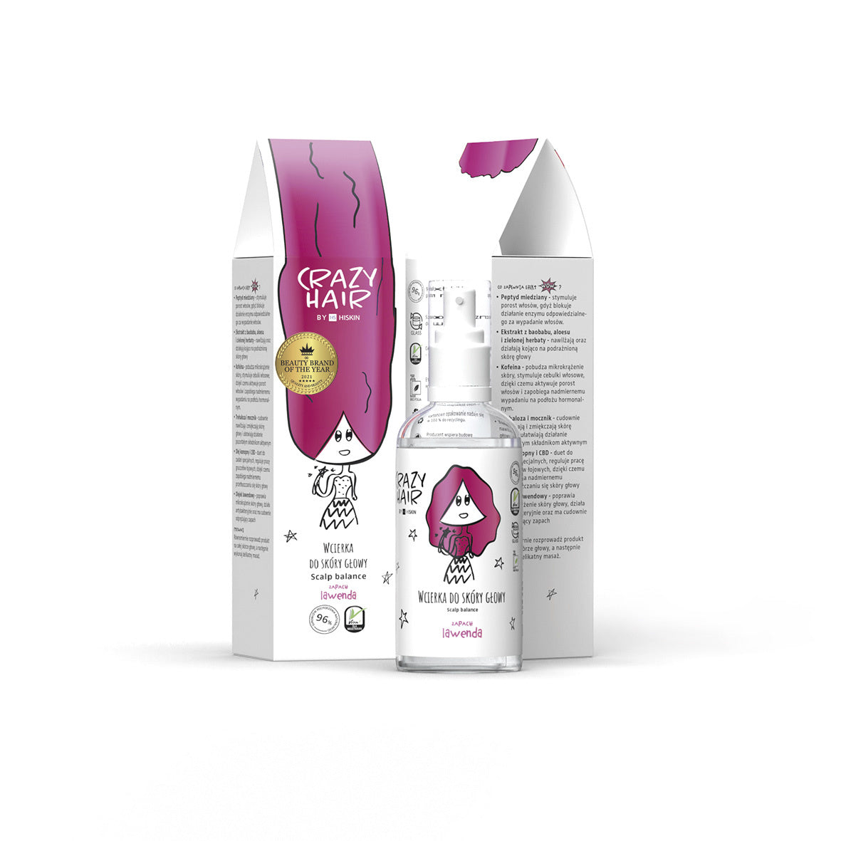 HISKIN Crazy Hair Skalpui Wcierka - Levanda 100 ml