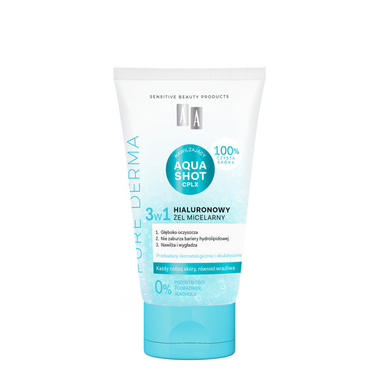 AA Pure Derma Hialuroninis micelinis gelis 3w1 150 ml