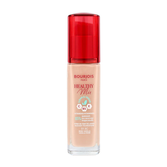 Bourjois Veido pagrindas Healthy Mix Clean&Vegan - nr 51.5C Rose Vanilla 30ml