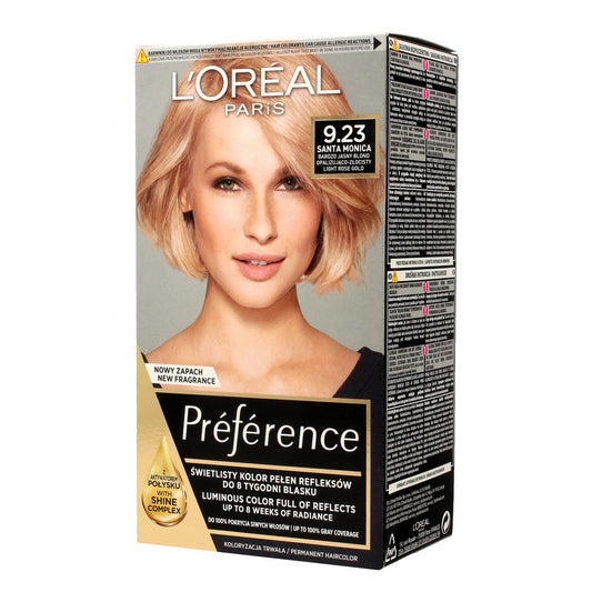 Loreal Preference Plaukų dažai nr 9.23 Santa Monica - labai šviesus blondinas opalizuojantis-aukso